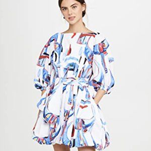 Stella Jean Mini Bubble Dress White, Size 2, EUC